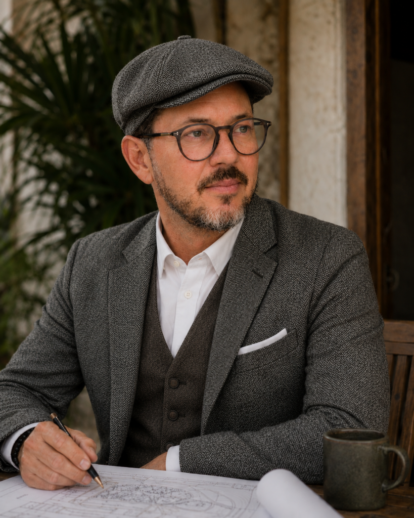 Gray tweed